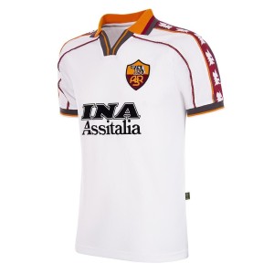 Koszulka piłkarska retro dla dorosłych AS Roma 1998-99 Wyjazdowa - Biała