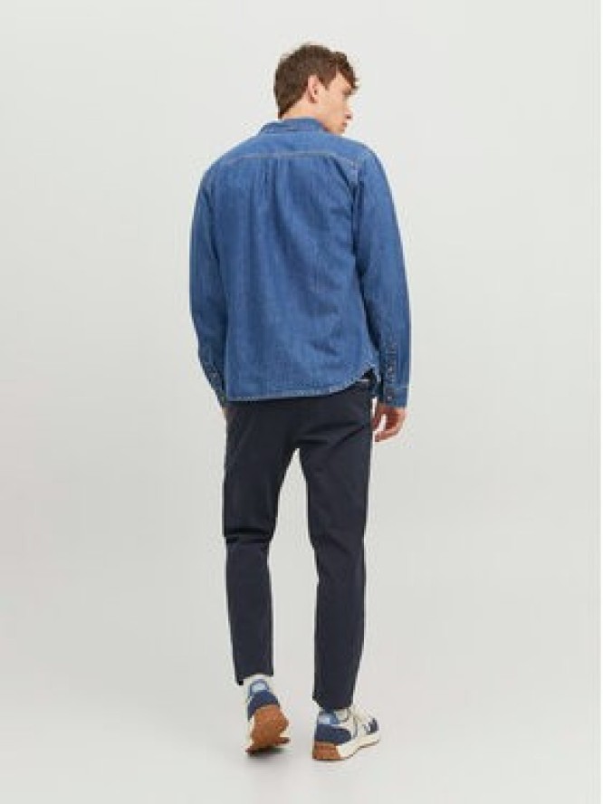 Jack & Jones Chinosy Harlow 12242188 Granatowy Tapered Fit