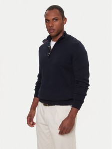 Barbour Sweter Half Zip MKN1074NY91 Granatowy Regular Fit
