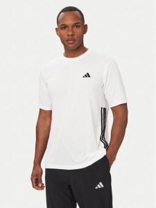 adidas T-Shirt Workout Essentials Base 3-Stripes KD0699 Biały Regular Fit