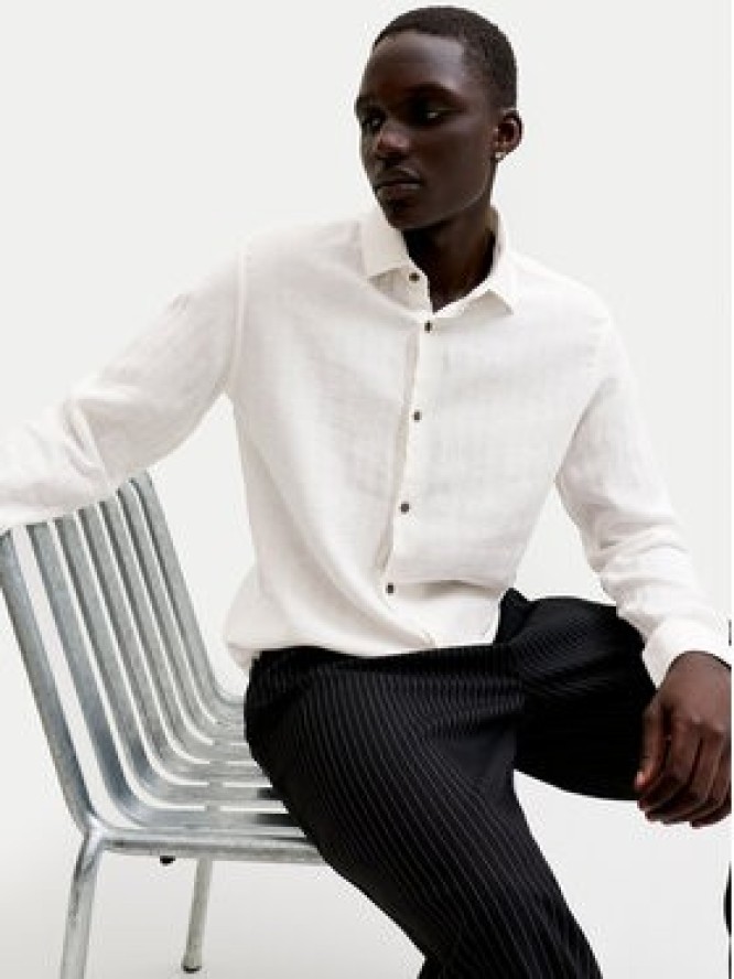 Jack & Jones Koszula Blaparker 12292161 Écru Regular Fit