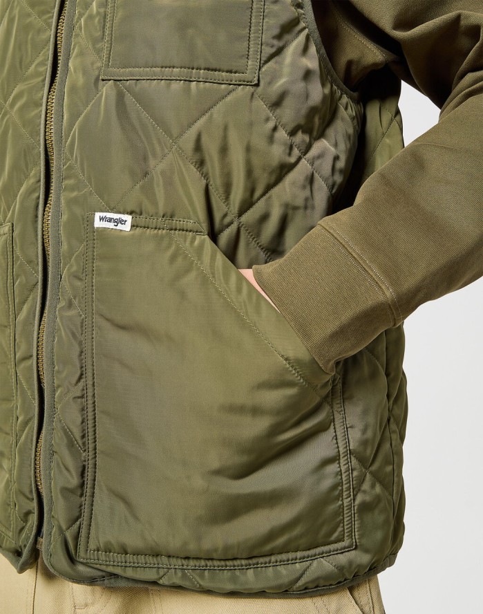 WRANGLER MĘSKA KAMIZELKA ELEVATED VEST IVY GREEN 112357210 W44E016396