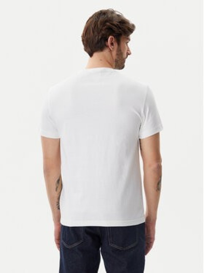 Calvin Klein T-Shirt Satin Bonded Logo K10K114162 Biały Regular Fit