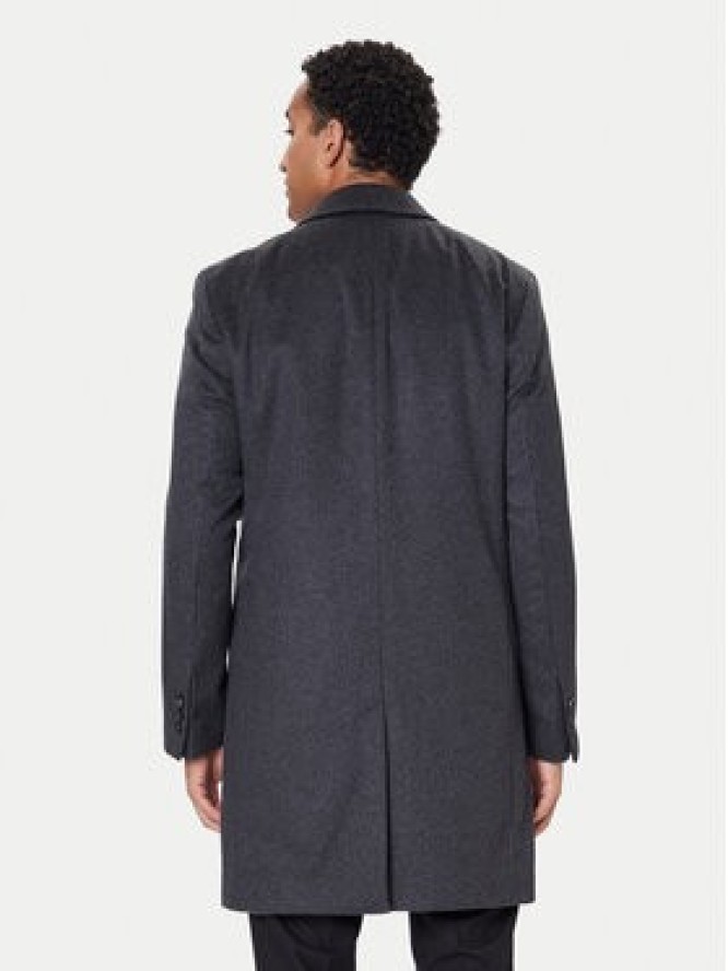 BOSS Płaszcz wełniany Hyde 50549187 Szary Slim Fit