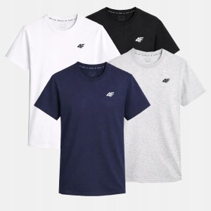T-SHIRT MĘSKI 4F KOSZULKA ZESTAW KOMPLET 4PAK TTSHM3341