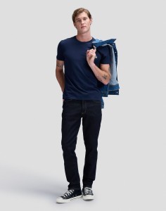 MĘSKA KOSZULKA LEE SMALL LOGO TEE RIVET NAVY 112376517