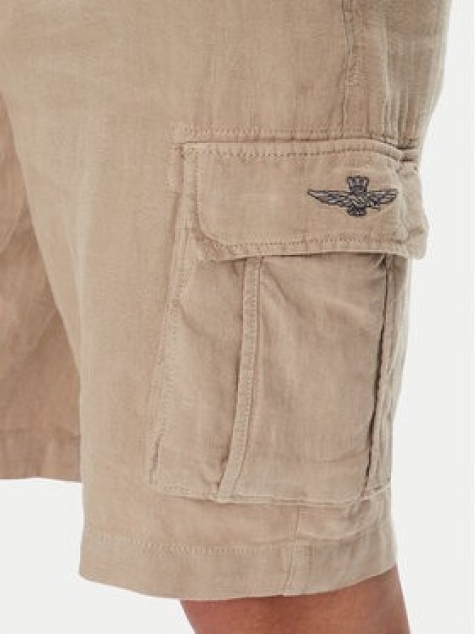 Aeronautica Militare Szorty materiałowe 251BE254CT3508 Beżowy Regular Fit