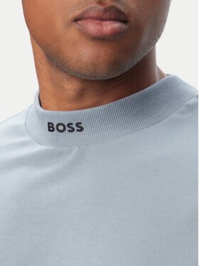 BOSS T-Shirt Tee Collar 50562120 Szary ciemny Relaxed Fit
