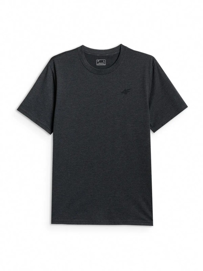 4F T-shirt regular gładki męski