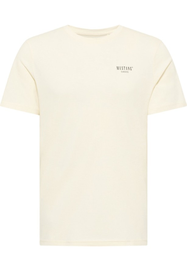 Męski T-shirt MUSTANG Austin KOSZULKA NADRUK LOGO Light Gray 1015828 3003