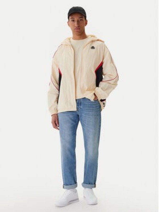 Kappa Wiatrówka Banda Silas 222 37222WW Écru Comfort Fit