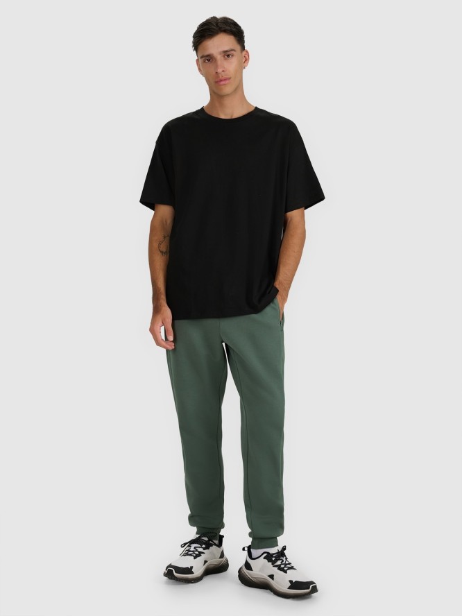 4F T-shirt oversize z nadrukiem męski - czarny S