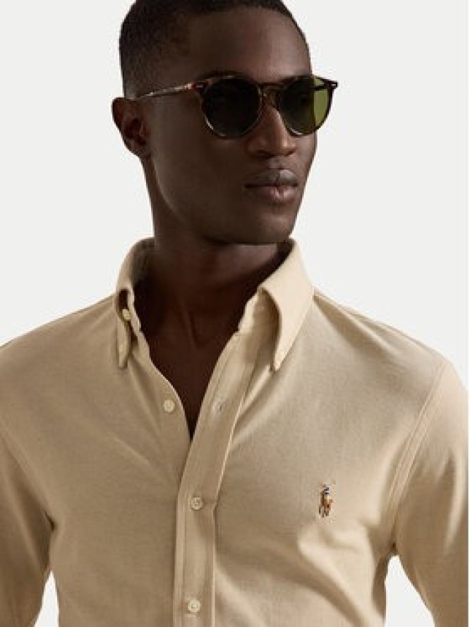 Polo Ralph Lauren Koszula 710P03967502 Beżowy jasny Slim Fit