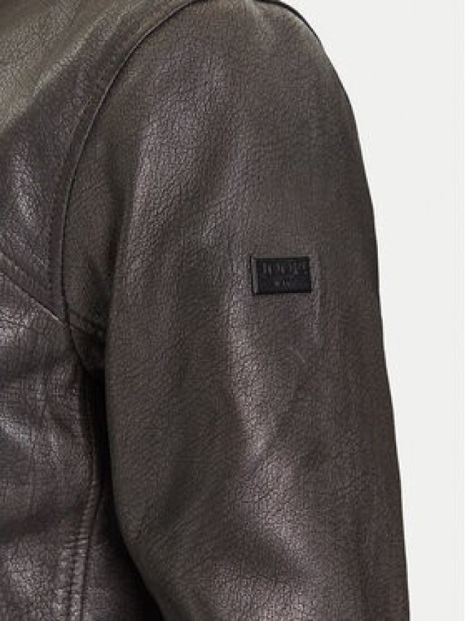 JOOP! Kurtka skórzana Cleary 80000863 Szary Regular Fit