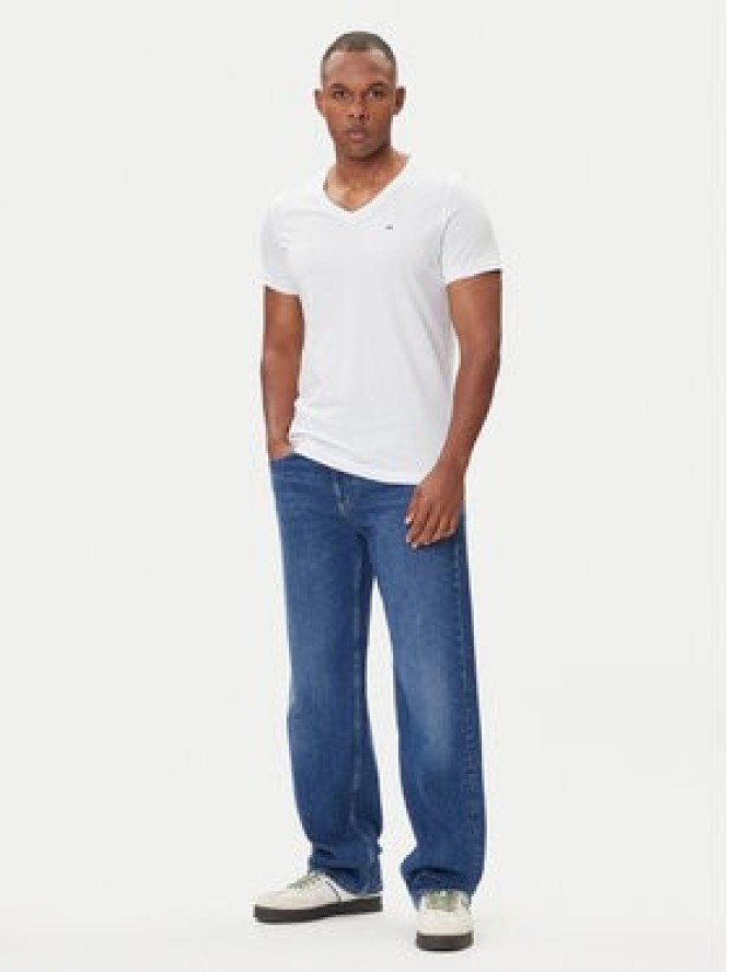 Tommy Jeans T-Shirt DM0DM04410 Biały Regular Fit