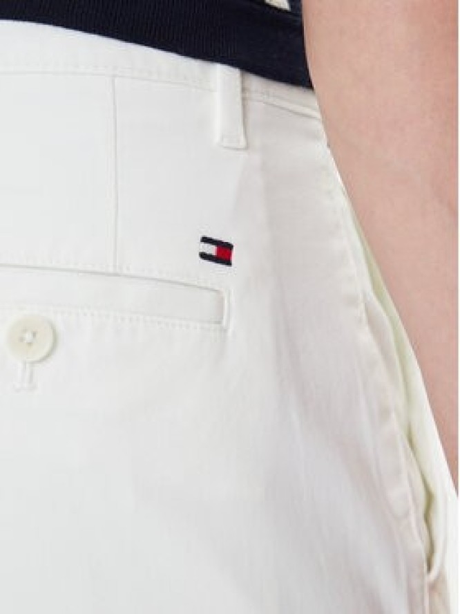 Tommy Hilfiger Chinosy Denton Essential MW0MW40262 Biały Straight Fit