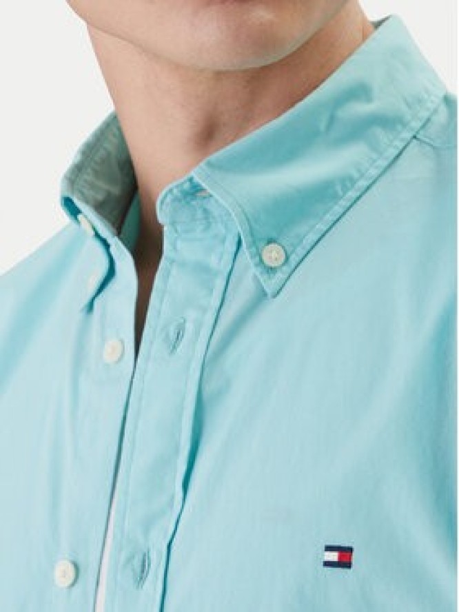 Tommy Hilfiger Koszula MW0MW42630 Turkusowy Regular Fit