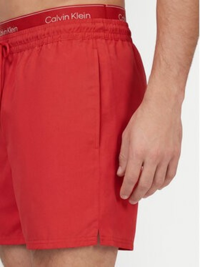 Calvin Klein Swimwear Szorty kąpielowe LV00N61024 Czerwony Regular Fit