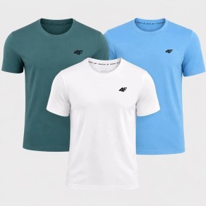 KOMPLET KOSZULEK MĘSKICH 4F ZESTAW 3PAK T-SHIRT SPORTOWY NA CO DZIEŃ