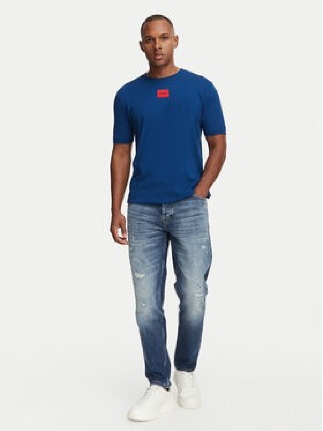 HUGO T-Shirt Diragolino212 50447978 Niebieski Regular Fit