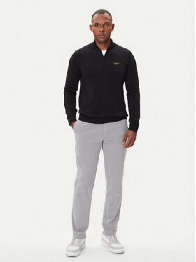 Aeronautica Militare Sweter 252MA1578UL00506 Czarny Regular Fit