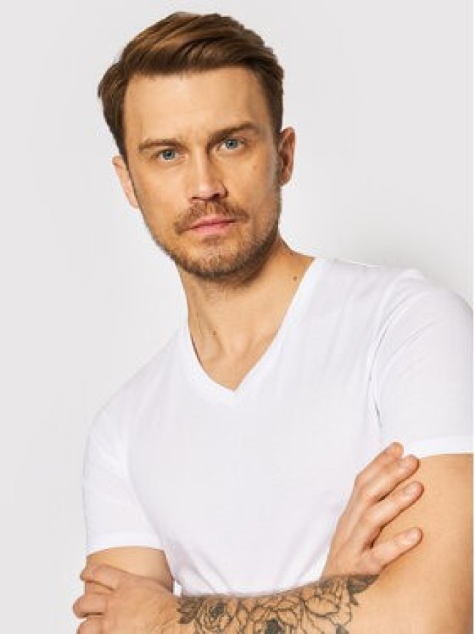 Jack & Jones Komplet t-shirtów Basic 12133914 Biały Regular Fit