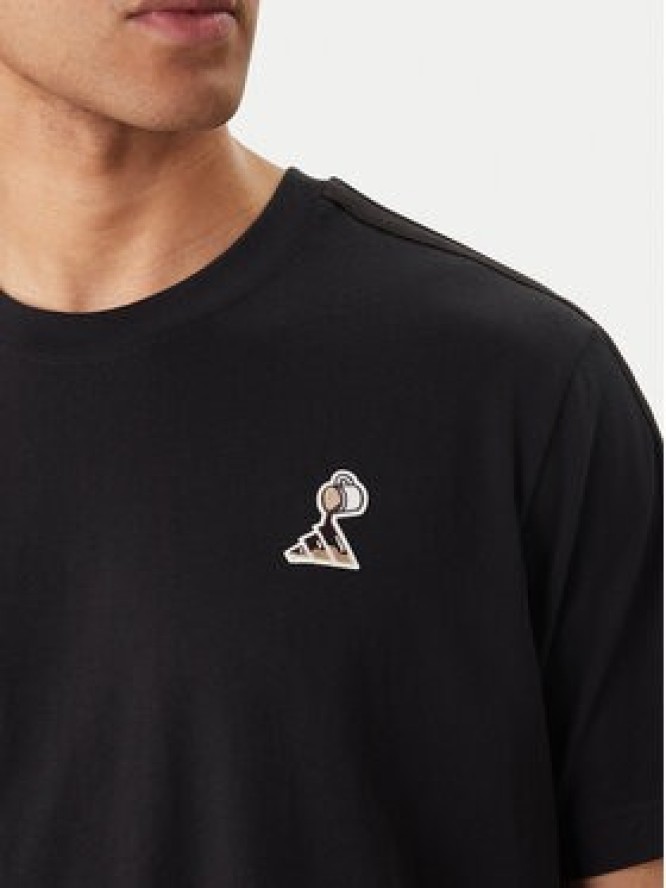adidas T-Shirt Lux Coffee Cafe Pour Graphic KB4847 Czarny Loose Fit