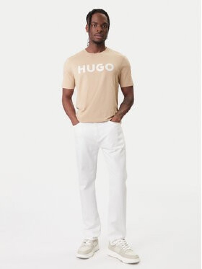 HUGO T-Shirt Dulivio 50467556 Beżowy Regular Fit
