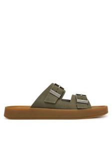 Calvin Klein Klapki Ergon Double Bar Sandal Su HM0HM02094 Zielony
