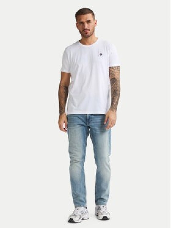 Petrol Industries T-Shirt M-ROS-TSR002 Biały Regular Fit