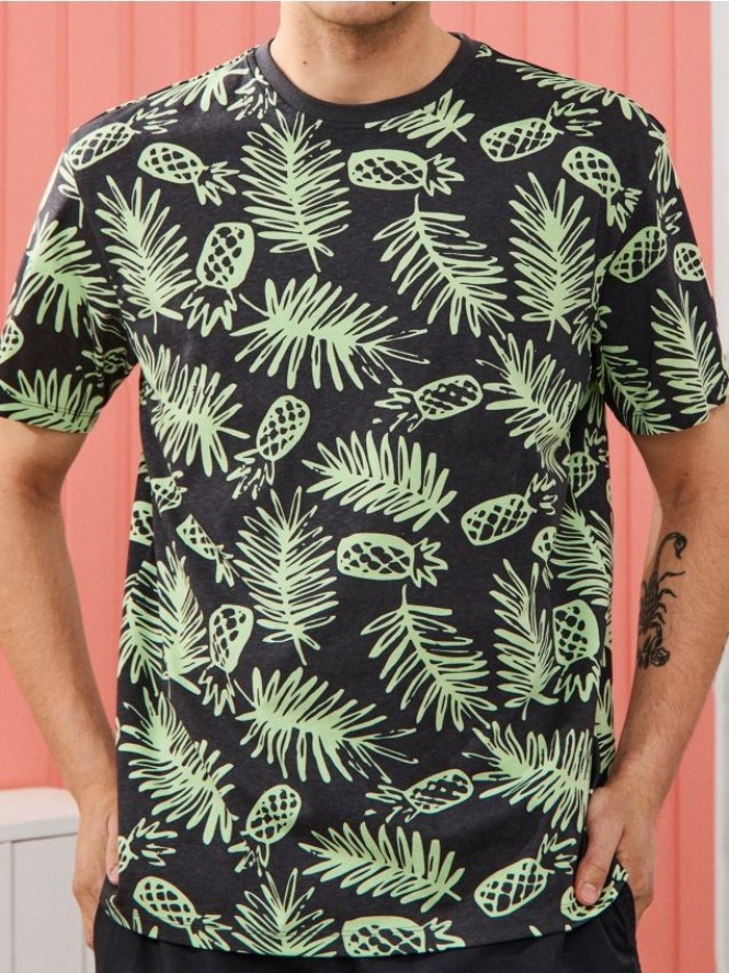 Koszulka z motywem allover - szary