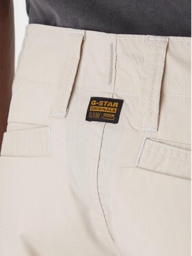 G-Star Raw Szorty materiałowe 3D Cargo D26222-D308 Écru Regular Fit
