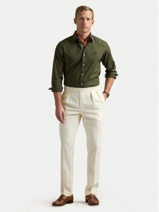Polo Ralph Lauren Koszula 710929348006 Zielony Slim Fit