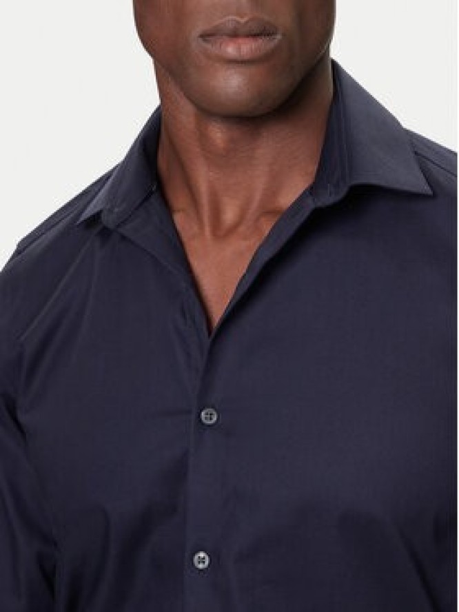 Calvin Klein Koszula LV019EU006 Granatowy Slim Fit