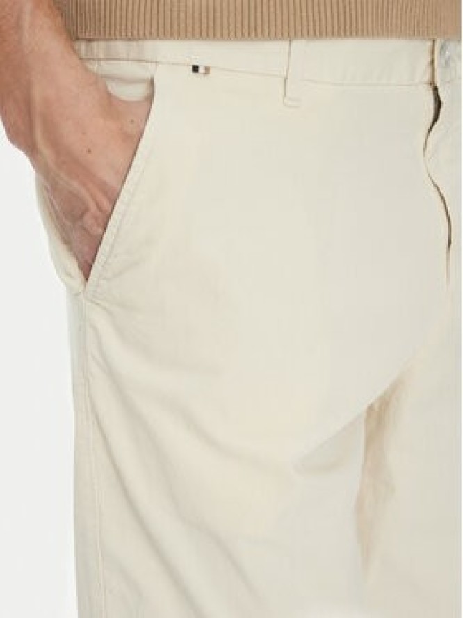 BOSS Szorty materiałowe H-Slice 50540743 Écru Regular Fit