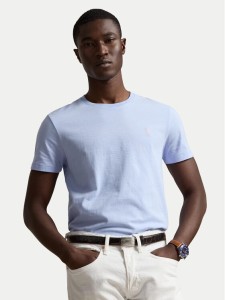 Polo Ralph Lauren T-Shirt 710671438528 Niebieski jasny Regular Fit
