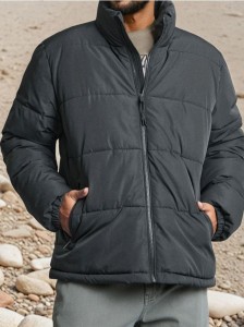 Kurtka puffer - szary