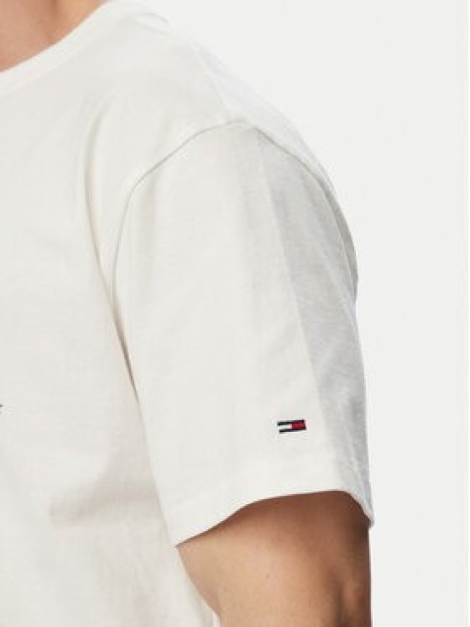 Tommy Jeans T-Shirt Sailboat DM0DM23184 Biały Regular Fit