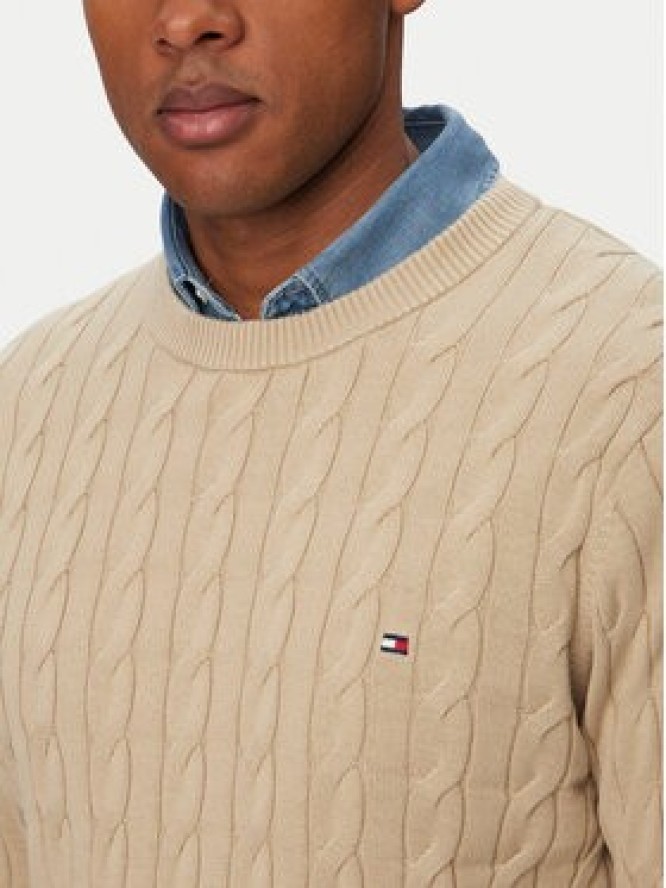 Tommy Hilfiger Sweter MW0MW33132 Beżowy Regular Fit