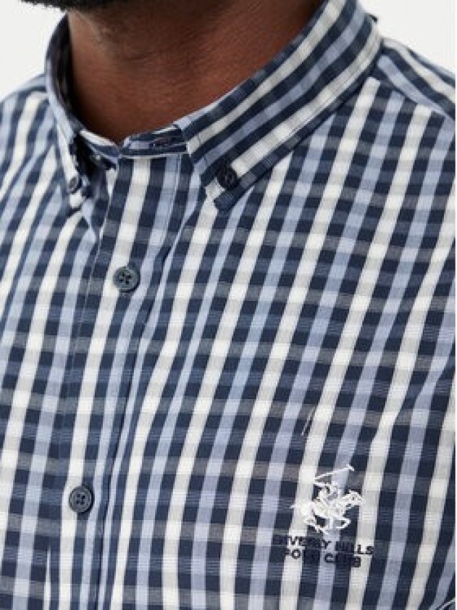 Beverly Hills Polo Club Koszula P-SS26M-BRASS Granatowy Regular Fit