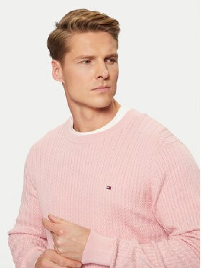 Tommy Hilfiger Sweter MW0MW37400 Różowy Slim Fit