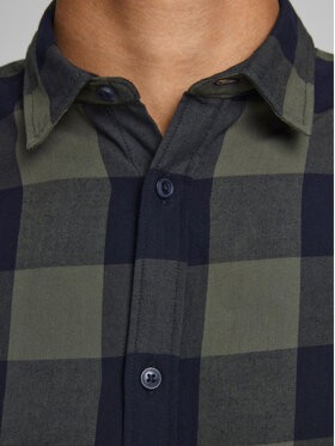 Jack & Jones Koszula 12181602 Zielony Slim Fit