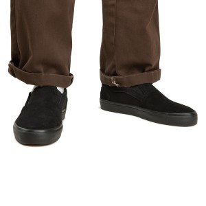 Buty niskie na deskorolkę Vulca 500 slip-on wsuwane czarne