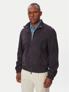 Tommy Hilfiger Kurtka skórzana Dc Essential MW0MW42691 Granatowy Regular Fit