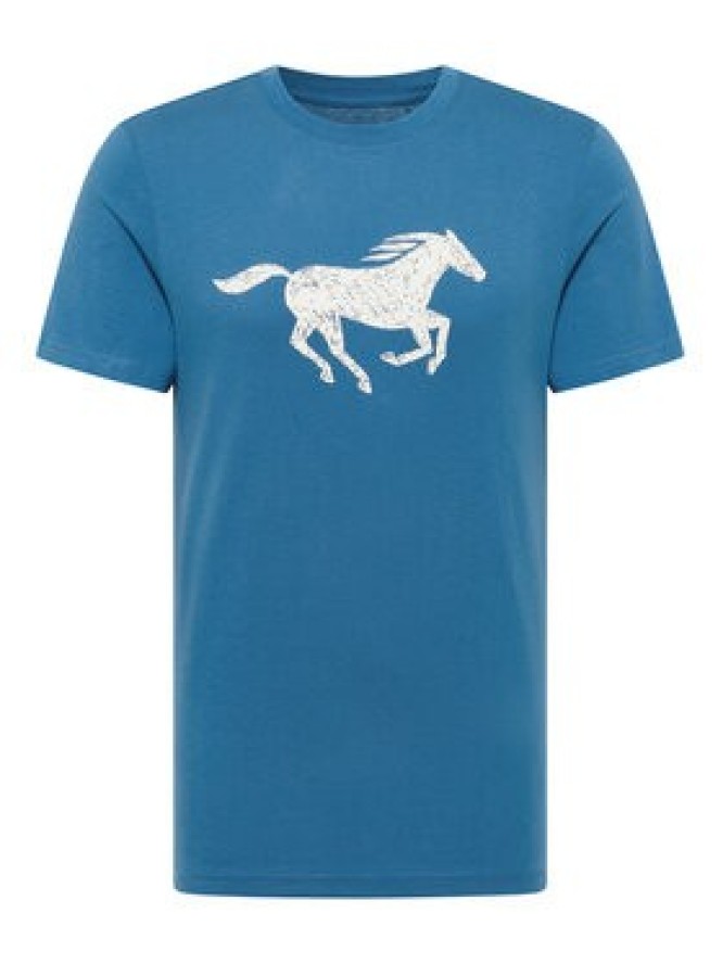 Mustang T-Shirt Austin 1016483 Niebieski Regular Fit