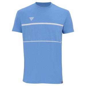 Koszulka tenisowa męska z krótkim rekawem Tecnifibre Team Tech Tee azur