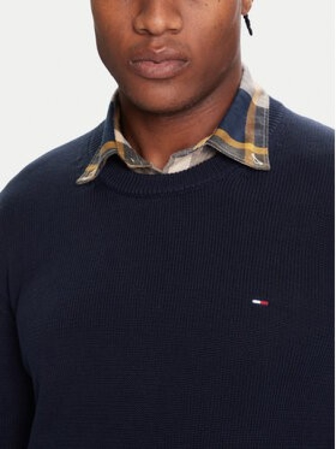 Tommy Jeans Sweter DM0DM21787 Granatowy Regular Fit