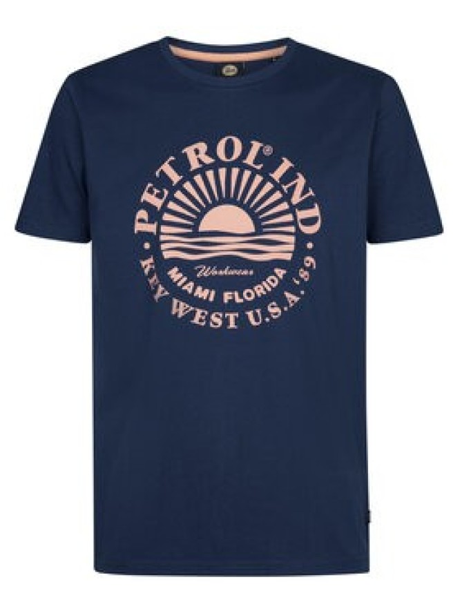 Petrol Industries T-Shirt M-1050-TSR127 Granatowy Regular Fit