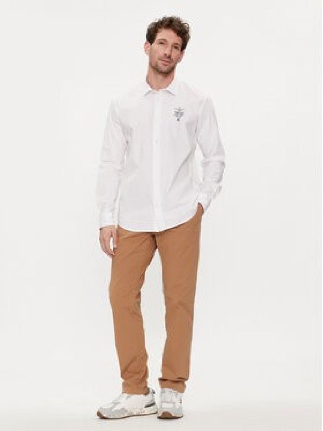 Aeronautica Militare Koszula 241CA1248CT3288 Écru Regular Fit