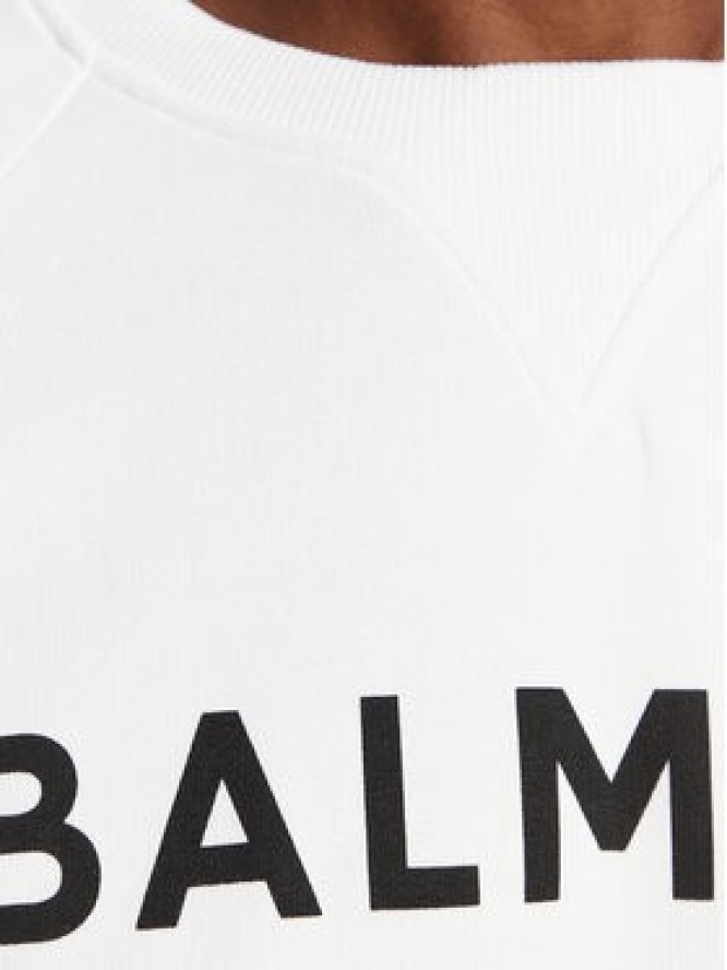 Balmain Bluza DH1JQ005BB65 Biały Regular Fit